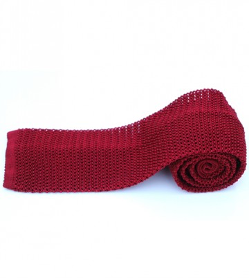 Red Knitted Tie